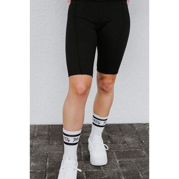 Celestial Bodiez NWT OG High Rise Bike Short in ‘Lunar Black’ Size Small - Picture 1 of 8